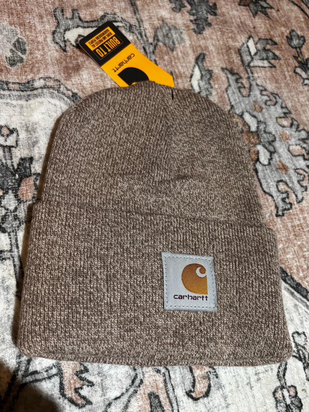 Carhartt Brown Marled Knit Cuffed Beanie